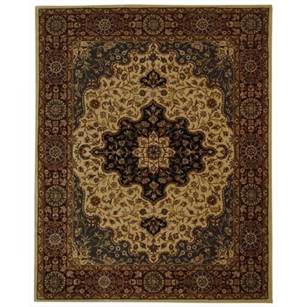 4 x 6 ft. Small Rectangle- Traditional Heritage Ivory And Red Hand Tufted Rug, Safavieh, Mfr#: HG760A-4